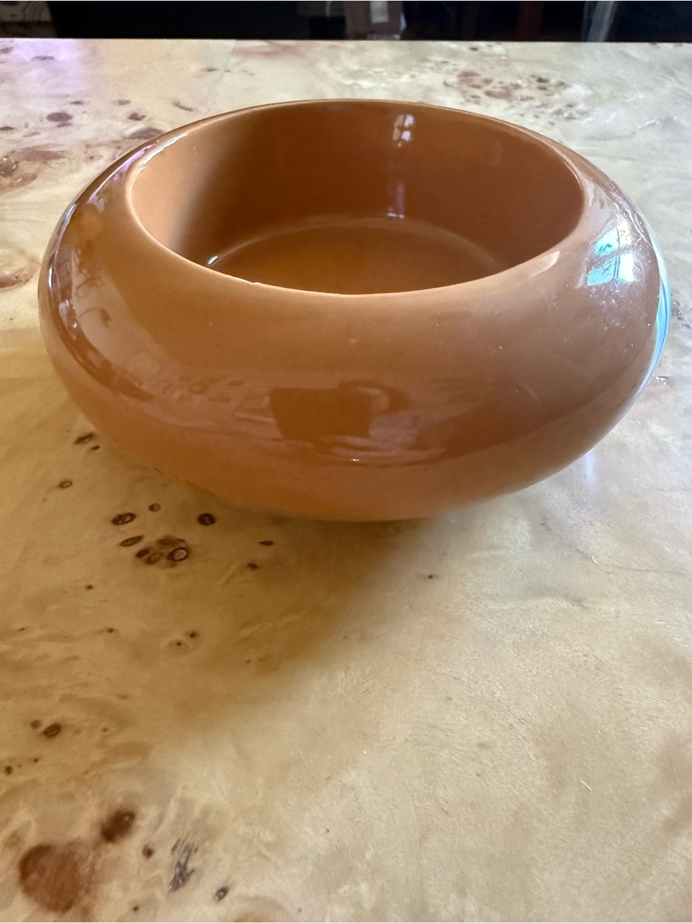 H&M Glossy Terracotta-Orange Ceramic Bowl Catchall